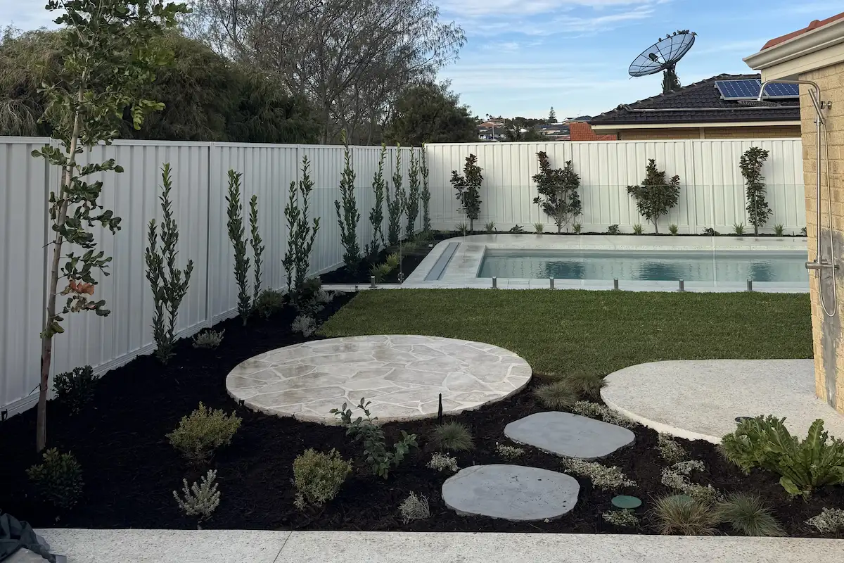 Completed coastal landscape project in Perth