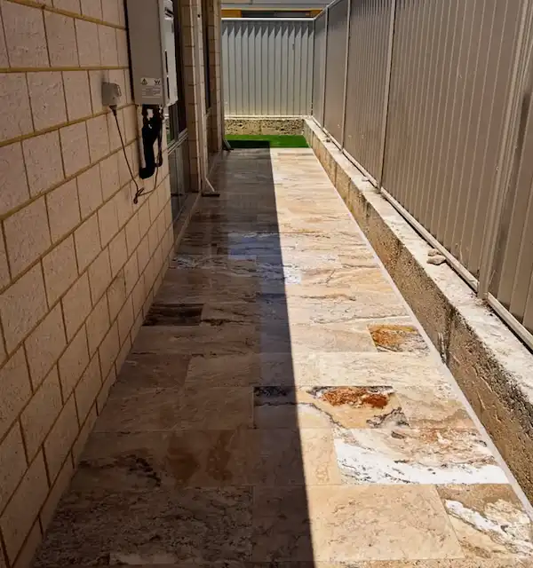 Premium natural stone paving and driveway installed in a Perth coastal suburb